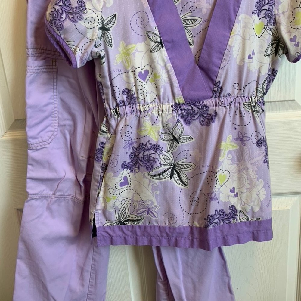 Lavender Scrub Set Size XS